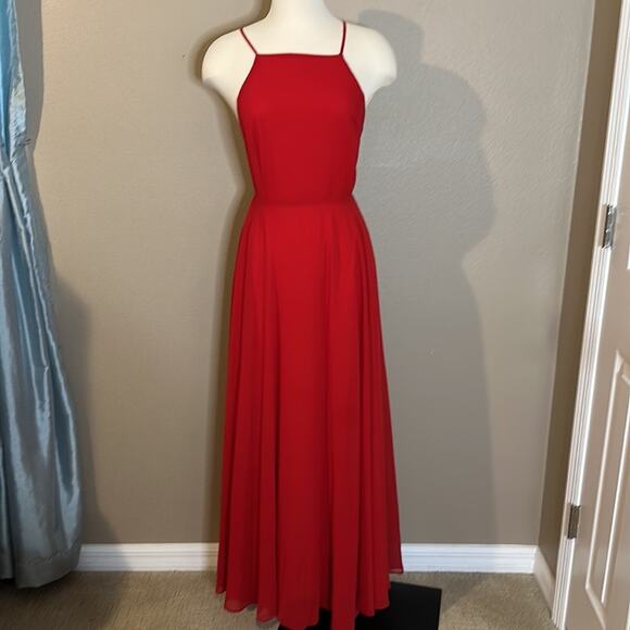 Red Lulu’s Mythical Kind Of Love Maxi Dress Gown Small - Picture 4 of 12